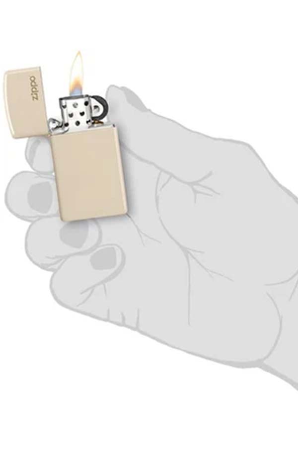 Slim® Flat Sand Zippo Logo