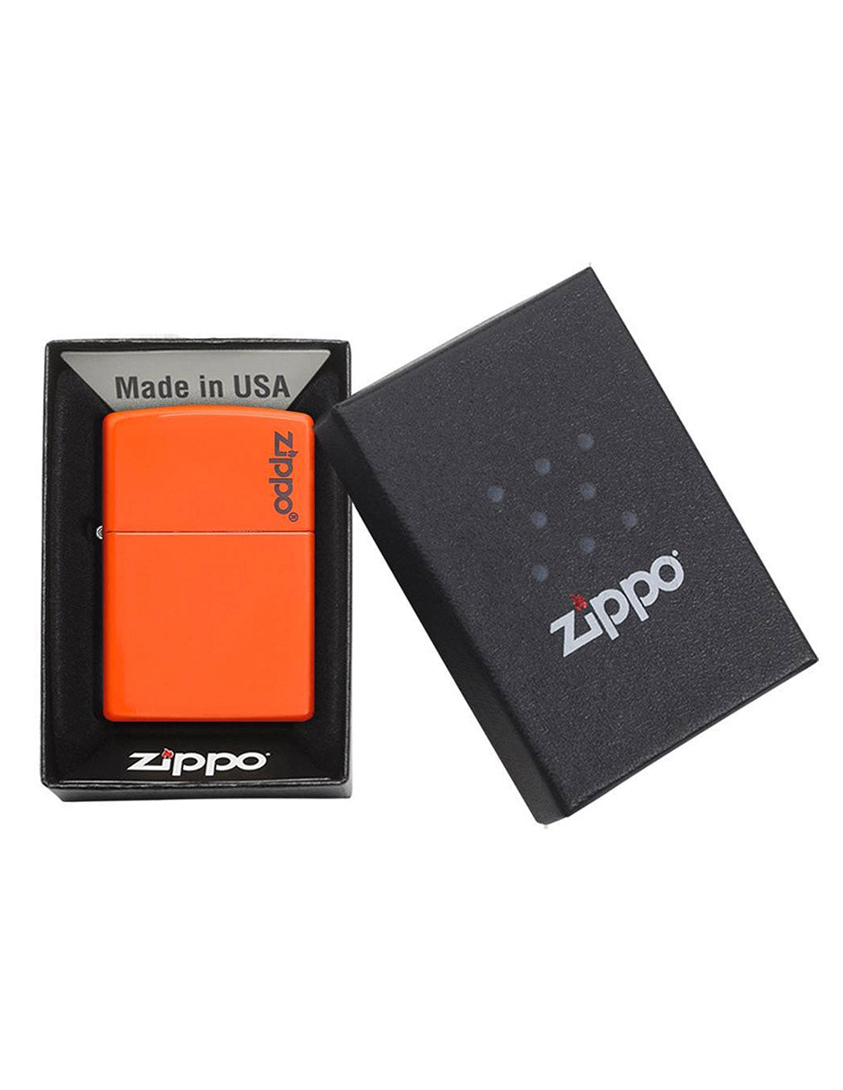 Classic Neon Orange Zippo Logo
