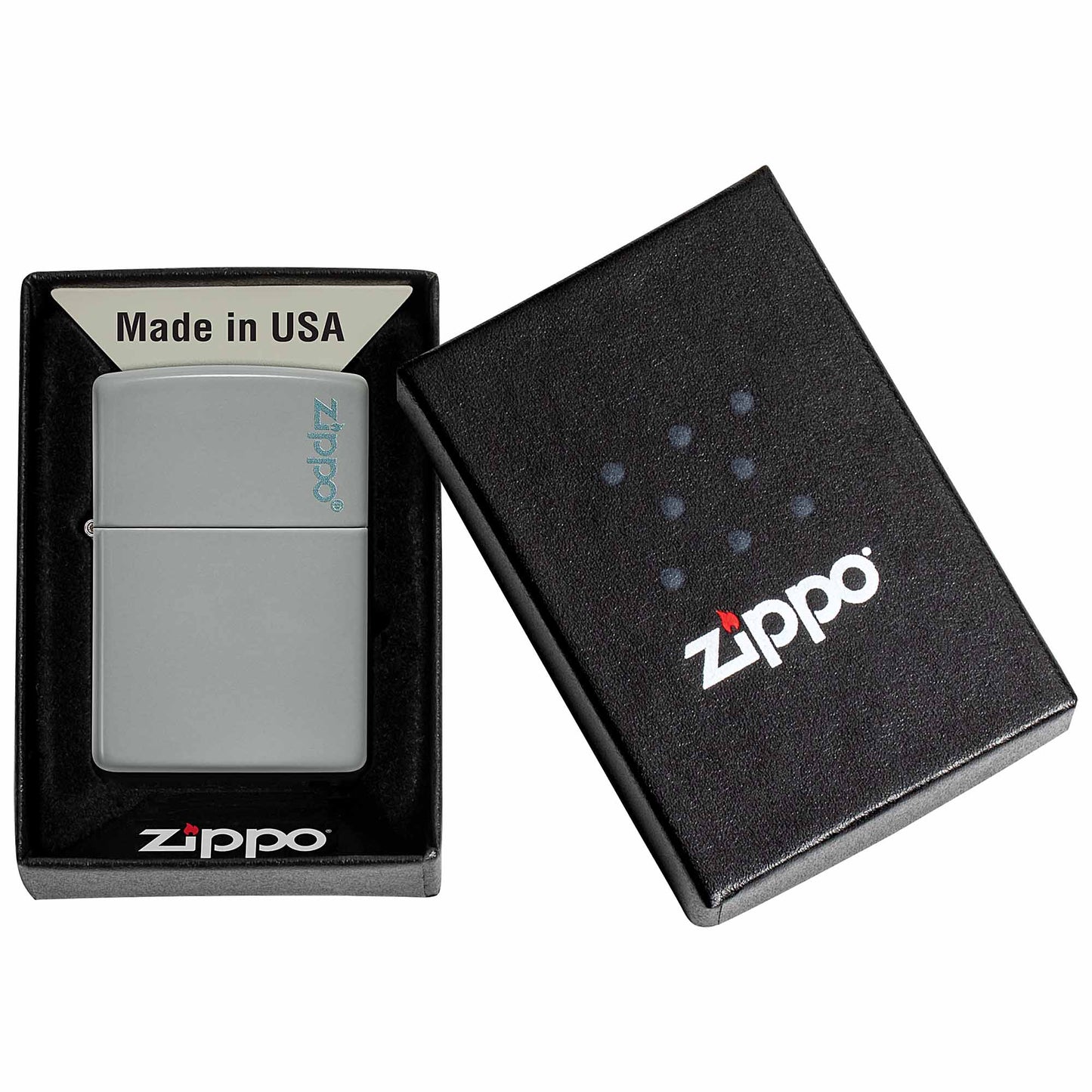 Classic Flat Grey Zippo Logo