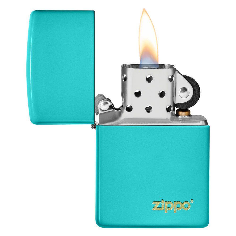Classic Flat Turquoise Zippo Logo