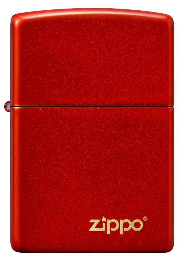 Classic Metallic Red Zippo Logo