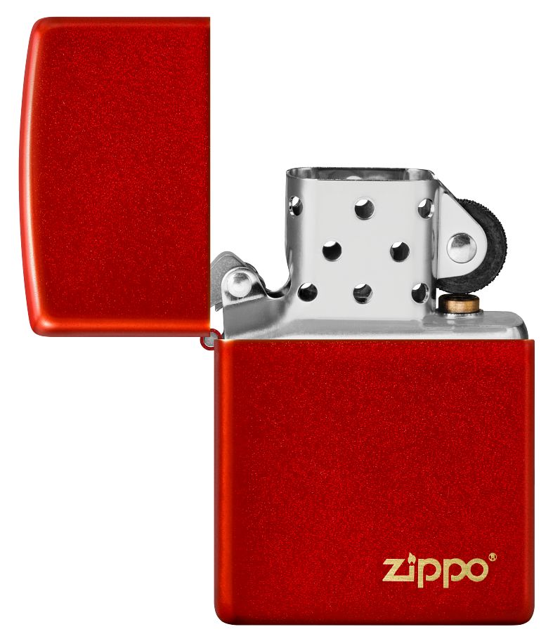 Classic Metallic Red Zippo Logo