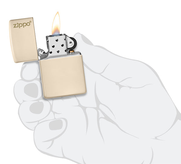 Classic Flat Sand Zippo Logo