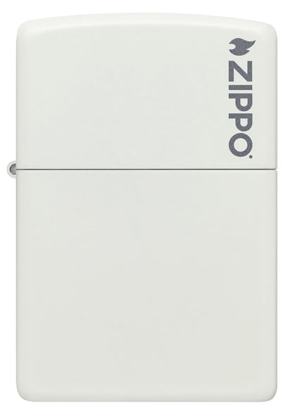 Classic White Matte Zippo Logo