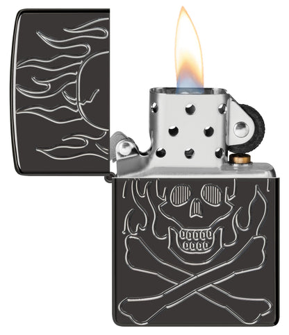 Flaming Skull Design