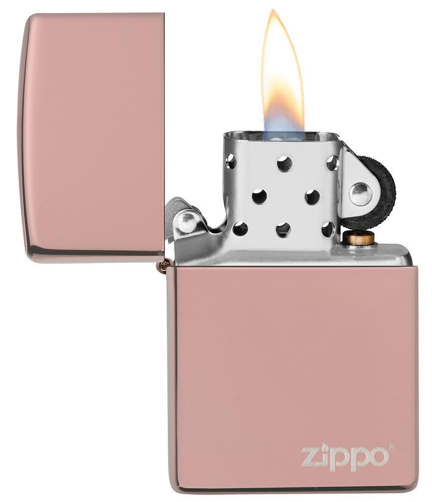 High Polish Rose Gold Zippo Logo Windproof Lighter – Tabasa Import ...