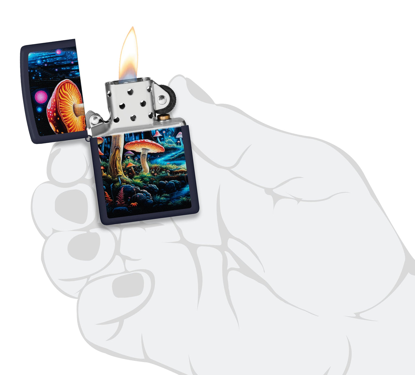 Black Light Mushroom Design