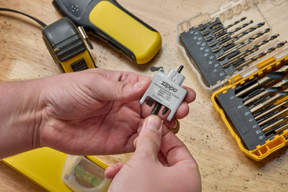 Bit Safe Screwdriver with Satin Chrome Case