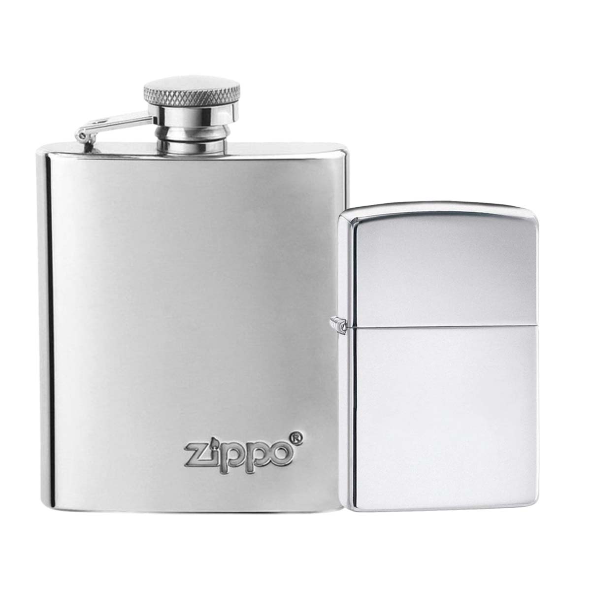 Flask & Classic High Polish Chrome Gift Kit Father's Day