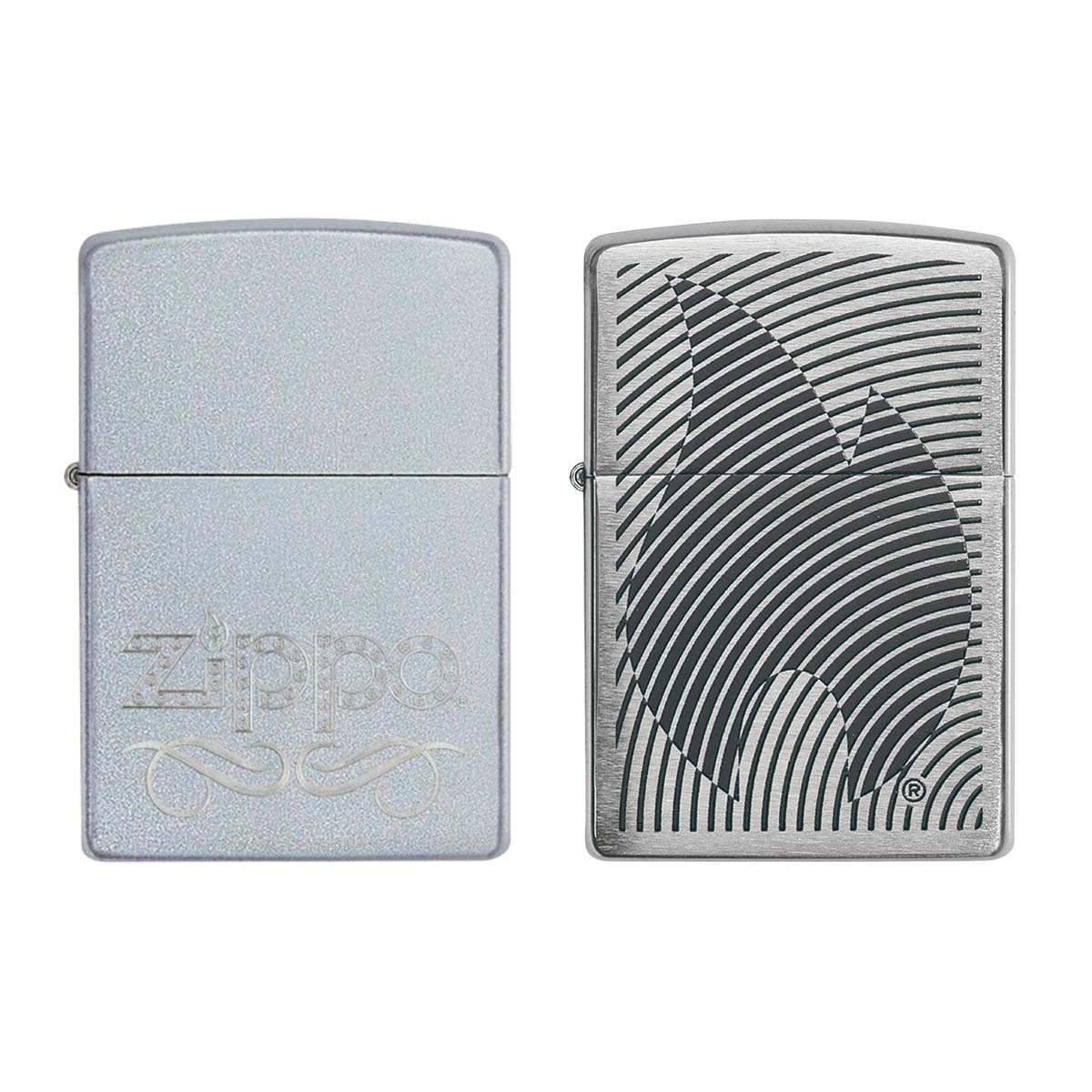 Zippo Scroll & Illusion Flame Gift Kit (2Pack)
