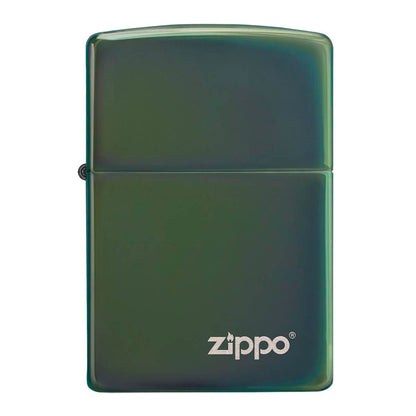 Classic High Polish Green Zippo Logo