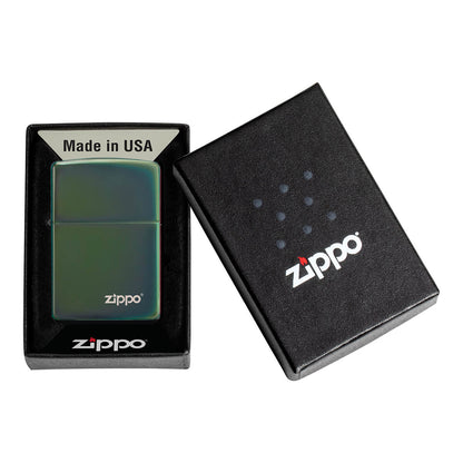 Classic High Polish Green Zippo Logo