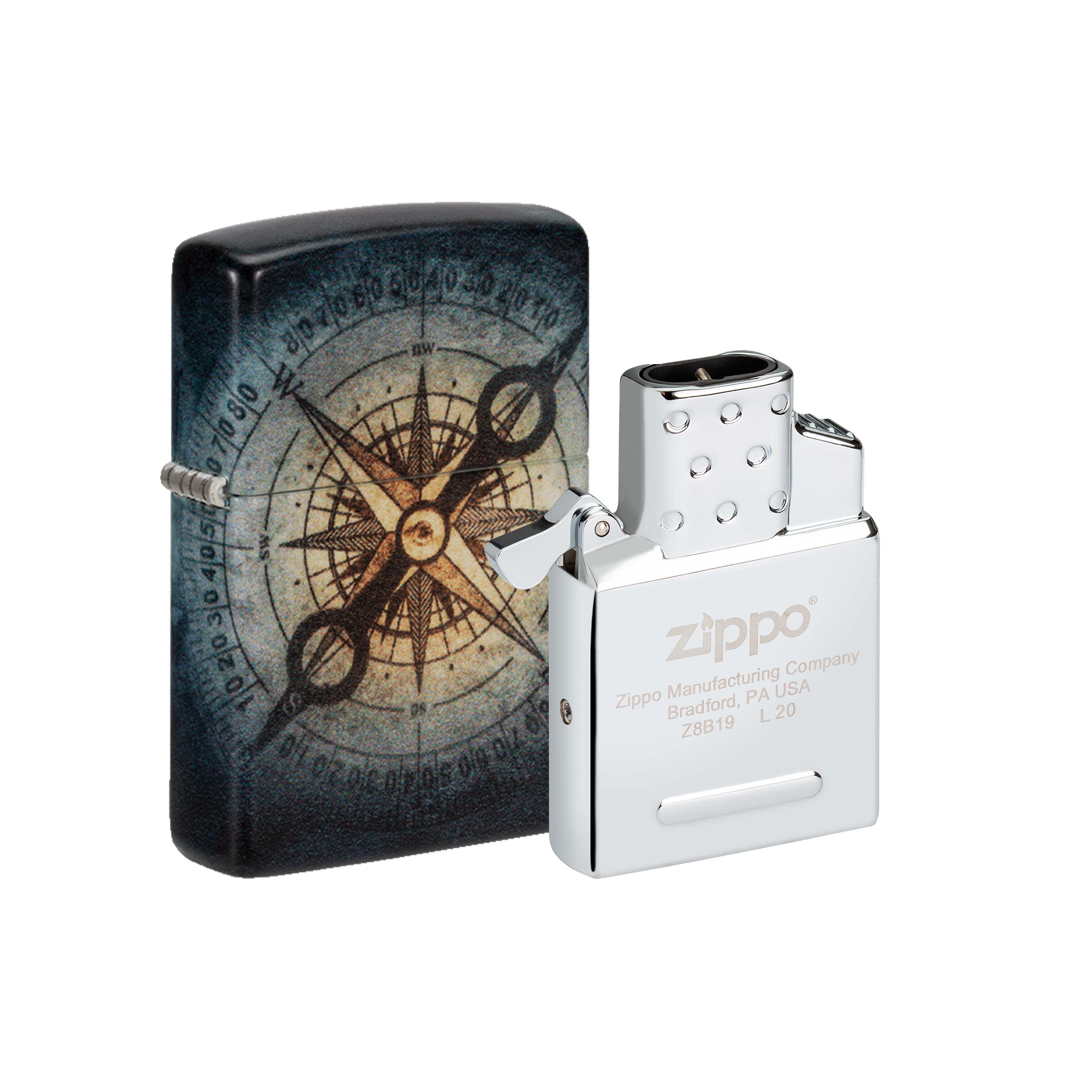 Zippo Compass Ghost Design 540 Glow in the Dark Windproof Lighter